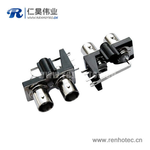 EB-001-0006 bnc射频同轴接插件pcb弯式绝缘母头
