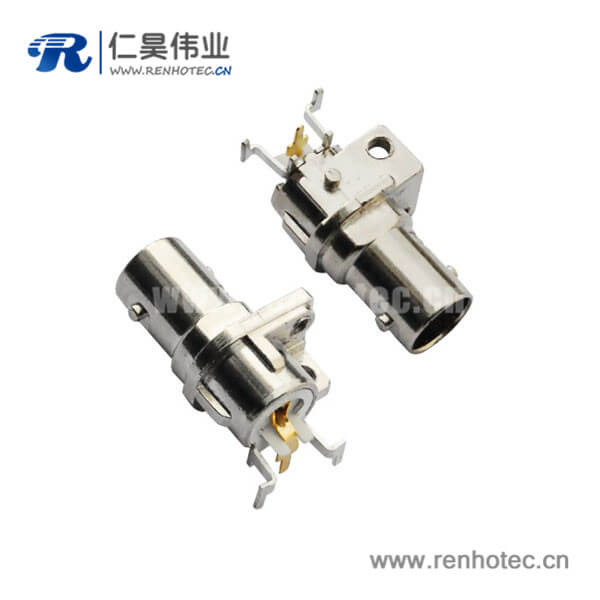EB-001-0039 BNC射频同轴pcb板接插件弯式母头