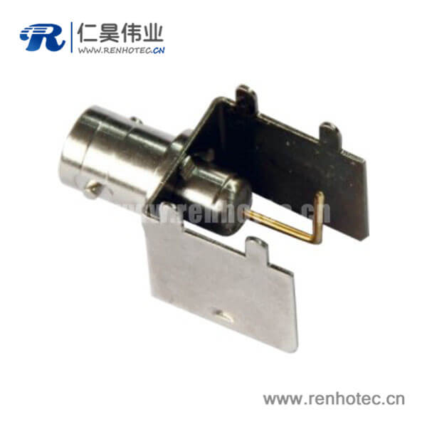 EB-001-0043 BNC弯式母头rf射频同轴接插件接PCB板
