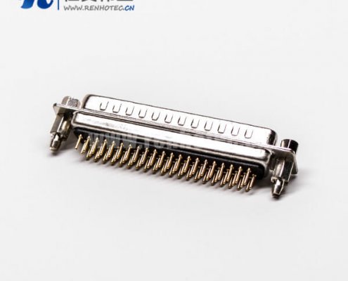 db62接插件高密度公头直式铆锁式插孔接PCB板
