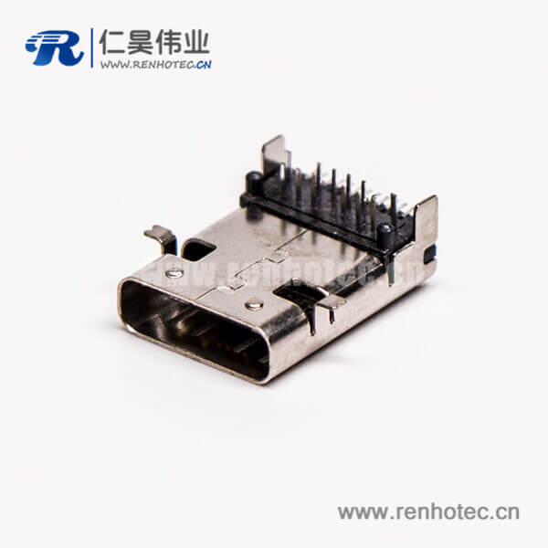 type c母座插板弯式四脚usb3.0接插件