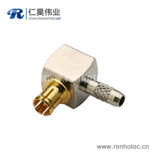 电视同轴电缆接头公头弯式压接RG179 mcx接插件