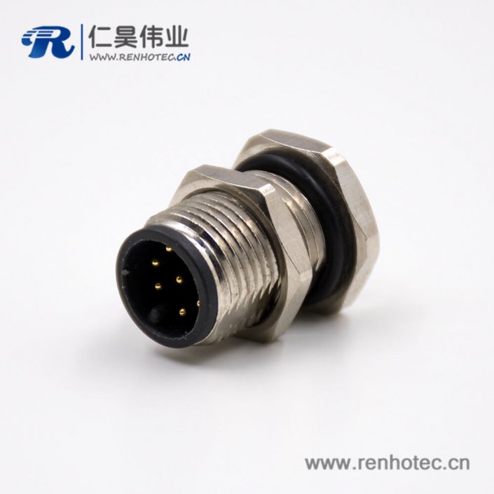 M128芯公头接插件A扣180°接PCB板板端插座传感器 M128芯公头接插件A扣180°接PCB板板端插座传感器