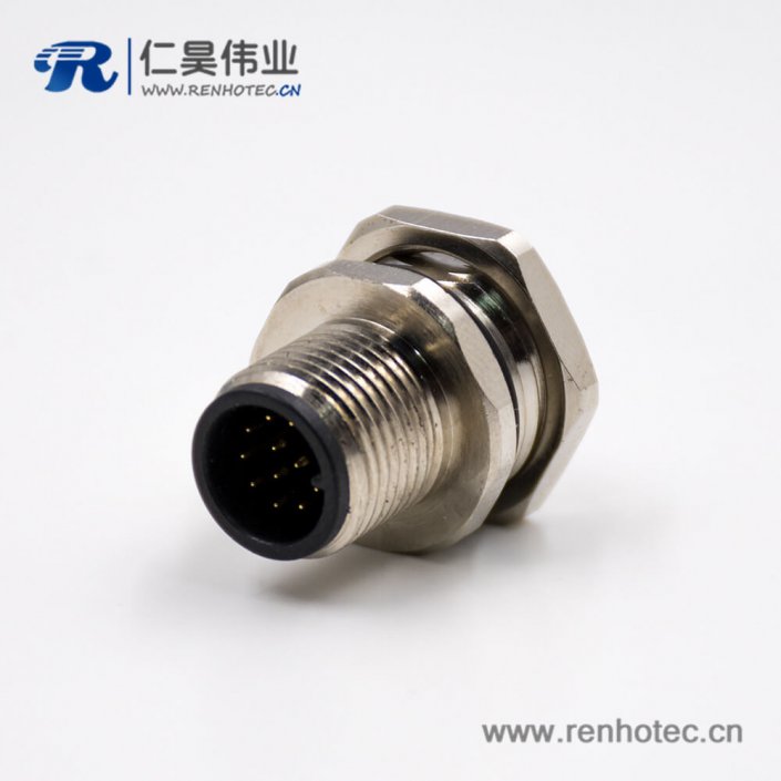 M1212芯板端插座A扣直式公头接线焊接式后锁板接插件 M1212芯板端插座A扣直式公头接线焊接式后锁板接插件