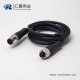 c型螺纹m12 5芯直式电缆公对母插头不带屏蔽传感器1M AWG22