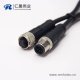 m12 6芯电缆插头180度注塑线缆不带屏蔽A编码1M AWG24