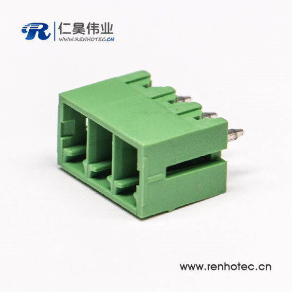 绿色接线端子台插拔式PCB端子对应插针压接接线