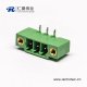 绿色接线端子3芯插孔PCB板安装2孔法兰弯式端子接插件