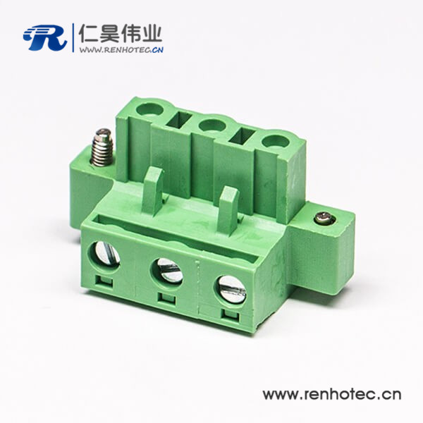 插拔式绿色螺母螺钉接线端子锁紧插拔式接线接插件