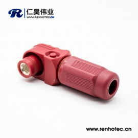 单芯防水红色14mm接线接插件400A弯式插头塑料IP67