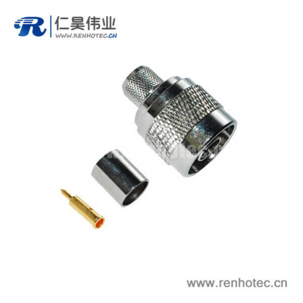 N系列接插件直式压接公头射频同轴线缆RG58