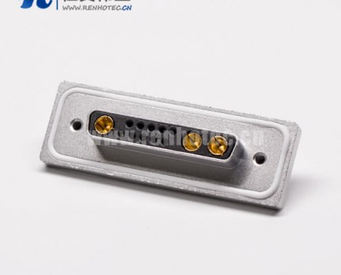 db大电流接插件母头弯式13w3插孔接PCB板