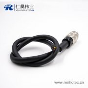M16接插件6芯A扣母头直式线束接线焊接注塑成型传感器