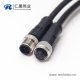 m12电缆接头A型180度公转母1M AWG2412芯传感器不带屏蔽